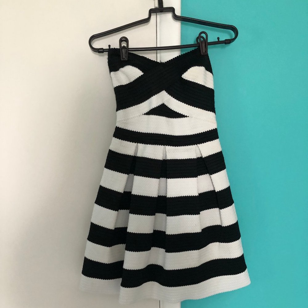 Black and White Striped Dress
